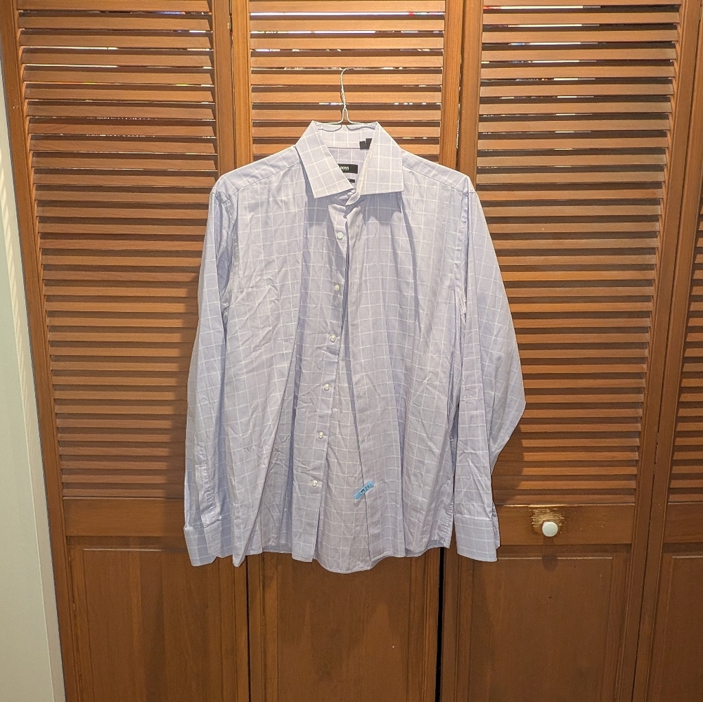 Men's Light Purple BOSS  Dreas Shirt